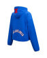 Women's Royal Philadelphia 76ers Classic Wind Woven Cropped Half-Zip Jacket