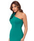 Women's Embellished One-Shoulder Scuba Gown