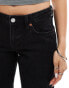 Weekday Arrow low waist regular fit straight leg jeans in tuned black