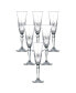 Melodia Collection Crystal Champagne Flutes, Set of 6