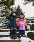 Big Boys Two Piece Snowsuit Black Printed Dinos