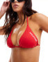 Tommy Hilfiger Triangle Bikini Top in Red