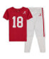 Preschool Boys and Girls Crimson Alabama Crimson Tide Football V-Neck T-shirt and Pants Sleep Set