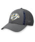 Men's Charcoal Nashville Predators Authentic Pro Home Ice Trucker Adjustable Hat