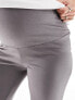 Mamalicious Maternity over the bump ribbed wide leg trousers in dark grey