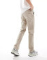 ASOS DESIGN straight fit ripstop trousers in beige