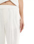 ONLY high waisted straight linen mix trouser co-ord in cream