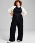 Trendy Plus Size Wide-Leg Pleated Cargo Pants