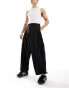 ASOS DESIGN smart oversized parachute trousers in black