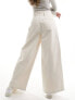 Lee pleated straight leg jeans in ecru