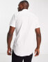 Jack & Jones Originals short sleeve stretch cotton shirt in white