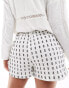 New Look embroidery shorts in white