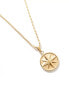 ASOS DESIGN waterproof stainless steel necklace with round pendant in gold tone