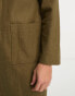 Original Penguin relaxed fit overcoat in khaki