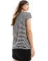 Vero Moda oversized stripe t-shirt in mono