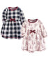 Toddler Girls Cotton Long-Sleeve Dresses 2pk, Winter Woodland