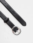 Mango round buckle belt in black