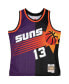 Men's Steve Nash Purple, Black Phoenix Suns Big and Tall Hardwood Classics 1996-97 Split Swingman Jersey