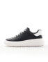 Bershka lace up trainer in black and white