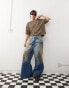 Cheap Monday Rad Super wide leg jeans in grime blue wash