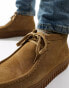 Clarks Torhill hi boots in dark sand suede