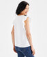 Women's Cotton Gauze Flutter Sleeve Top, Created for Macy's