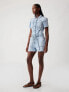 Belted Denim Romper