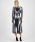 Women's Shine Metallic Tie-Waist Dress