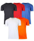 Men's Short Sleeve Moisture-Wicking Quick Dry Performance Crew Neck Tee -5 Pack