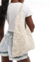 Pull&Bear crochet tote bag in ecru