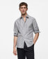 Men's Regular-Fit Striped Cotton-Linen Shirt