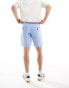 Superdry Drawstring linen shorts in blue/optic