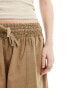 ASOS DESIGN baggy pull on trouser in washed sand