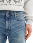 Hollister straight fit jeans in mid wash blue