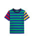 Toddler and Little Boys Striped Cotton Jersey Tee