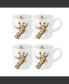 Royal Worcester Wrendale Lofty Giraffe Mug Set/4