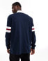 Tommy Jeans varsity explorer rugby shirt in navy