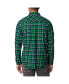 Men's Green Notre Dame Fighting Irish Flare Gun Flannel Long Sleeve Shirt