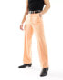 ASOS DESIGN smart wide leg trousers in orange