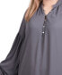 Plus Size Long Raglan-Sleeve Blouse