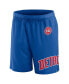 Men's Blue Detroit Pistons Free Throw Mesh Shorts