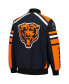 Men's Navy Chicago Bears Power Forward Racing Full-Snap Jacket