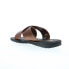 Bruno Magli Amato MB2AMAB0 Mens Brown Leather Slip On Slides Sandals Shoes