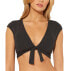 BLEU by Rod Beattie 281151 Kore Tie Front Bikini Top Black at Nordstrom, Size 8