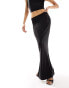 Kaiia slinky maxi skirt co-ord in black