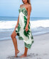 Women's Tropical Floral Print Halterneck Maxi Beach Dress