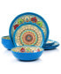 Mandala Micaela 12 Piece Melamine Dinnerware Set, Service for 4