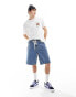 Vans check-5 baggy denim shorts in mid wash blue