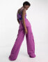 Native Youth straight leg twill cargo trouser co-ord in purple