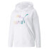 Puma Crystal Galaxy Graphic Pullover Hoodie Womens White Casual Outerwear 534695